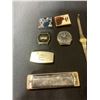 Image 2 : BAG OF LIGHTERS, WATCHES, HARMONICA, AND MORE