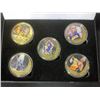Image 2 : 5, KOBE BRYANT GOLD PLATED BASKETBALL COLLECTOR COINS WITH CASE