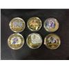 Image 1 : 6 GOLD PLATED HOCKEY, BOXING , AND MORE COLLECTOR COINS