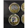 Image 2 : 6 GOLD PLATED HOCKEY, BOXING , AND MORE COLLECTOR COINS