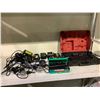Image 1 : LOT OF ASSORTED ITEMS INCLUDING LIGHTS, DIGITAL MULTIMETER, INFRARED THERMOMETER & MORE