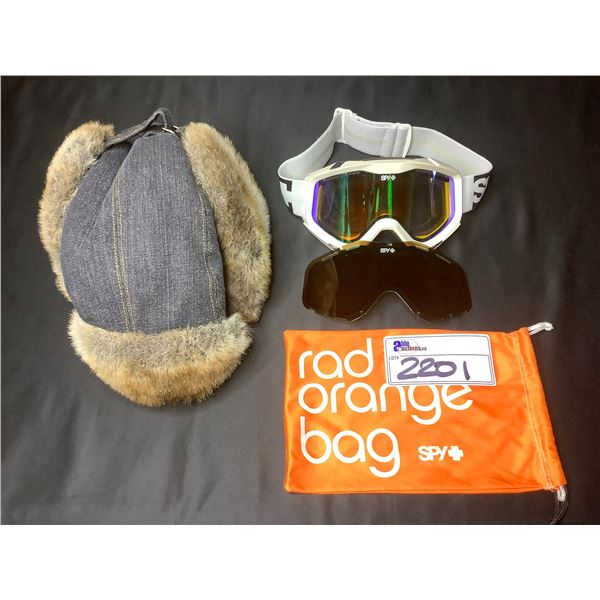 ORIGINAL BARTS SINCE 1992 WINTER HAT & SPY+ SNOWBOARD/SKI GOGGLES