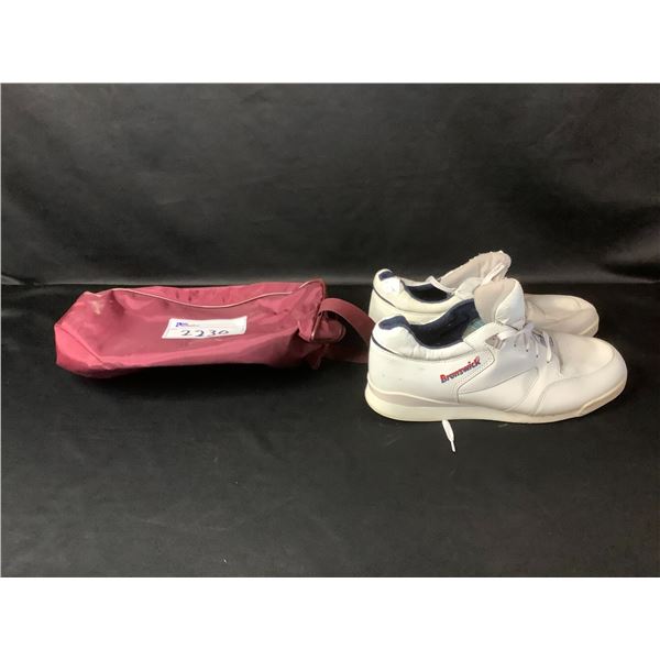 BRUNSWICK SIZE 13 MENS SHOES & FERLAND TRAVEL CASE