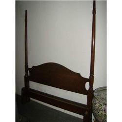 Mahogany tall post bed signed Kittinger