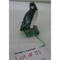 Hand carved stone Penguin