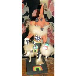 Katchina  doll hand made b y Cindy Kachada, signed in pen on base