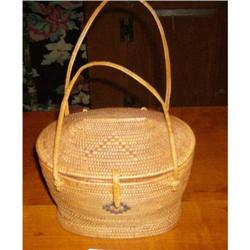 Native American covered basket
