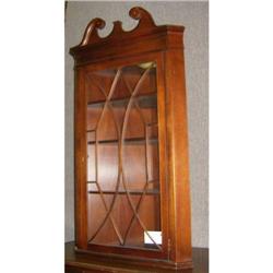 Mahogany corner hanging cupboard