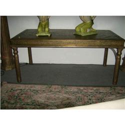 Flask metal wooden table