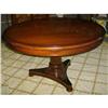 Image 1 : Round Inlaid table with fluted carved column base