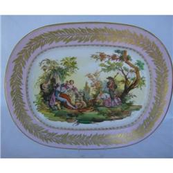 French Platter with romantic genre scene