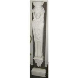 Pair of figural marble fireplace sides