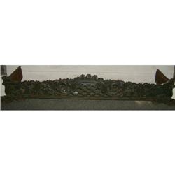 Cast iron fireplace fender