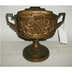 Antique bronze handle planter