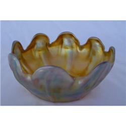 Tiffany L.C.T scalloped edge bowl, signed