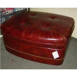 Leather ottoman