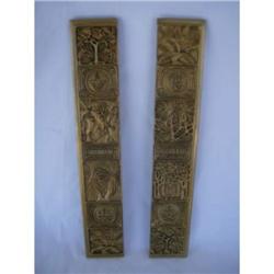 Tiffany Studios Bookmark Pattern blotter ends, signed & numbered