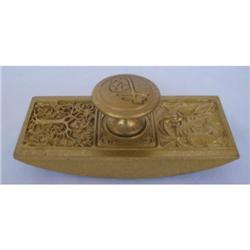 Tiffany Studios Bookmark Pattern rocking blotter, signed & numbered