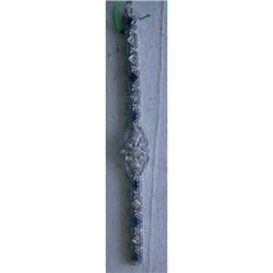 Diamond & sapphire basket weave bracelet