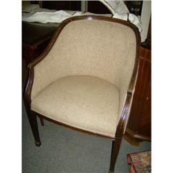 Pair of mahogany club chairs