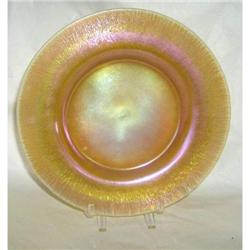 Iridescent stretched glass plate