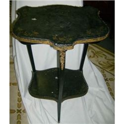 Decorated 2 tiered stand with ormolu mounts