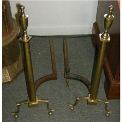 Pair of urn top andirons