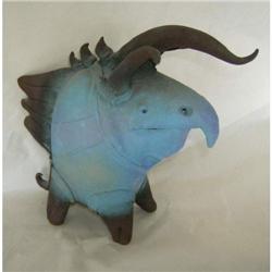 Pottery dinosaur sculpture