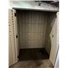 Image 2 : SUNCAST OUTDOOR PLASTIC STORAGE SHED APPROX. 88X52X31"