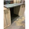 Image 2 : *DOOR BROKEN* GARDIN OUTDOOR PLASTIC RECEPTACLE CABINET APPROX. 57X32"