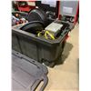 Image 3 : HUSKY MOBILE TOOL TOTE WITH CONTENTS INCLUDING; WORK LIGHT, SPRAY PAINT, FOOT PUMP & MORE