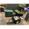 Image 1 : TOTE WITH PLUMBING CONTENTS & 5 TOTES