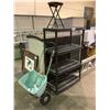 Image 1 : STOOL, STORAGE RACK & SCOTTS LAWN SPRAYER