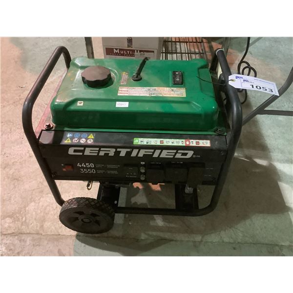 CERTIFIED 3550 RUNNING WATTS GAS GENERATOR