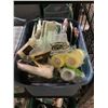 Image 2 : SHELF LOT OF ASSORTED PAINTING SUPPLIES, ROLLERS, ROLLS OF PLASTIC, AND MORE