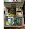 Image 8 : SHELF LOT OF ASSORTED PAINTING SUPPLIES, ROLLERS, ROLLS OF PLASTIC, AND MORE