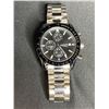 Image 2 : BRAND NEW MEN'S LATOR CALIBRE L2842 CHRONOGRAPH WATCH, STAINLESS STEEL STRAP, BLACK DIAL AND BEZEL,