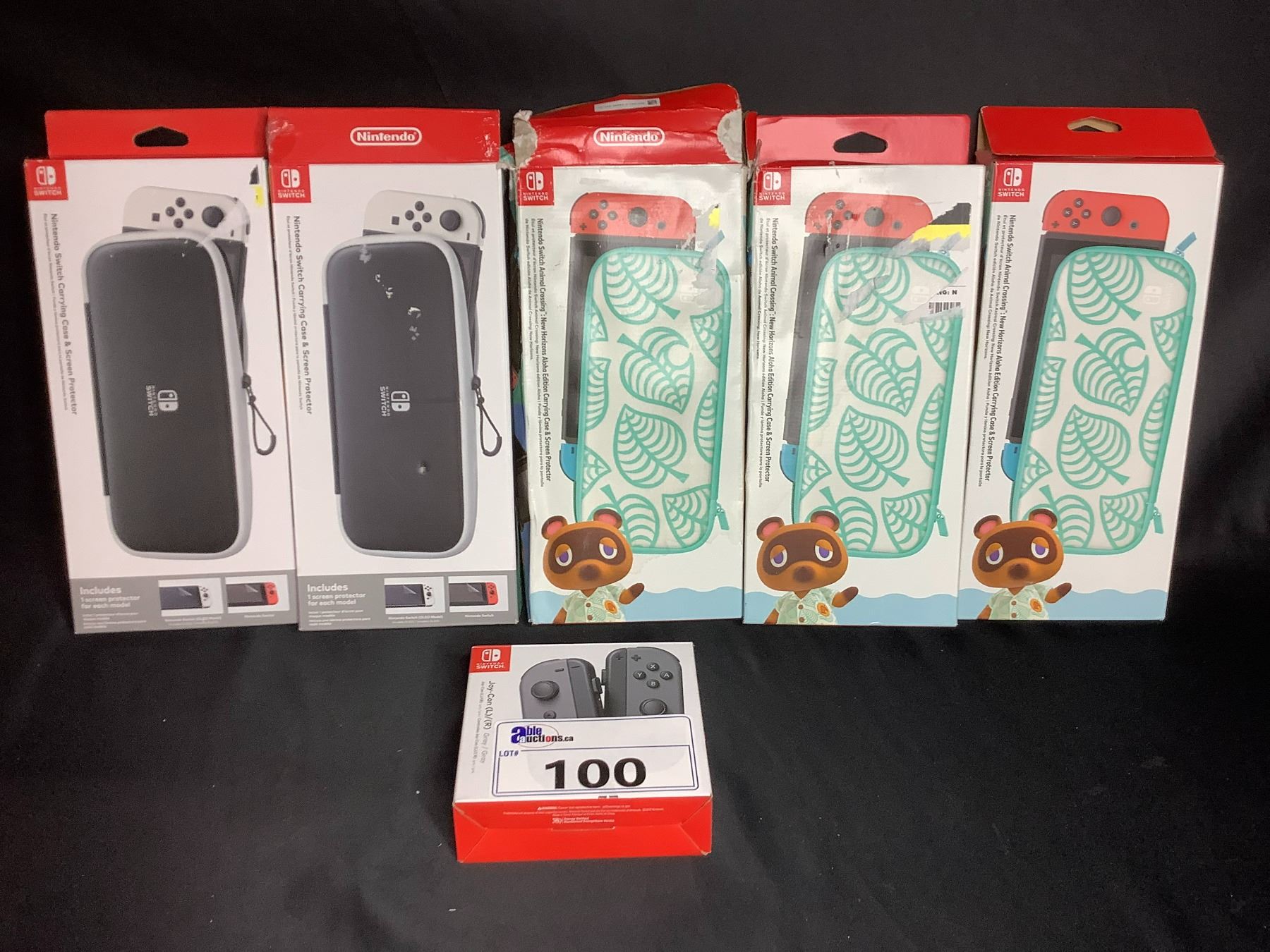 5 NINTENDO SWITCH CARRYING CASES (3 ANIMAL CROSSING THEMED) & 1 ...