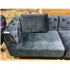 Image 2 : BLUE SOFA WITH 1 THROW PILLOW