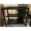 Image 2 : 3 TIER BLACK GLASS TABLE 31 X 19 X 27"