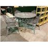 Image 2 : CAST ALUMINUM PATIO TABLE WITH 4 CHAIRS