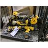 Image 1 : SHELF LOT OF CORDLESS & CORDED DEWALT POWER TOOLS INCLUDING; DRILLS, DRIVER, GRINDER & MORE