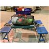 Image 1 : PORTABLE PICNIC BENCH, 6 PERSON SUN DOME TENT, JERRY CAN, SKIS & MORE