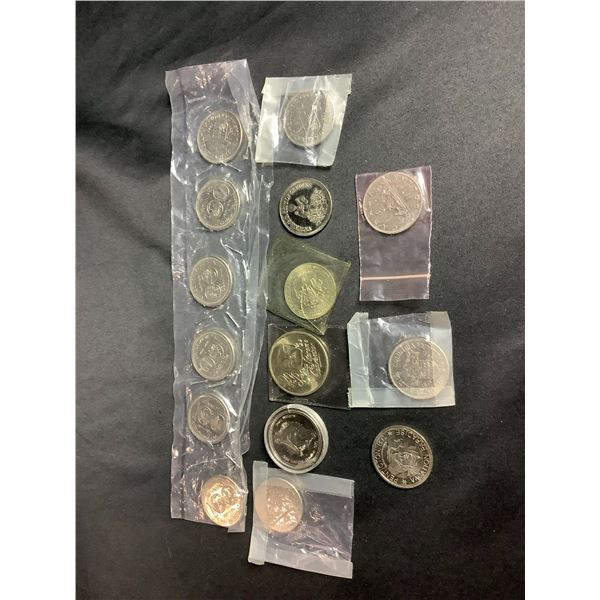 ASSORTED BC AND WINNIPEG DOLLARS (COMMEMORATIVE COINS)