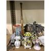 Image 2 : ASSORTED TOYS, FLORALS, BASEBALL BAT, AND BONE CHINA