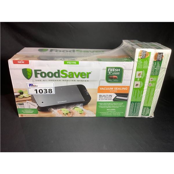 *NEW* FOODSAVER VACUUM SEALER VS2196 SERIES WITH 2 BOXES OF HEAT SEALING ROLLS