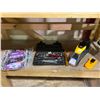 Image 1 : SHELF OF ASSORTED TOOLS, SOCKET SET, STUD FINDER, 32FT. ARMOURED WIRING