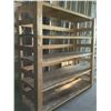 Image 2 : LARGE WOODEN 5 TIER MOBILE SHELF  76"H X 74"W X 26"D