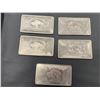 Image 2 : 5 FINE TITANIUM .999 1 TROY OUNCE BARS