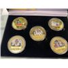 Image 1 : 24K GOLD PLATED SET OF 5 TOM BRADY COIN COLLECTION